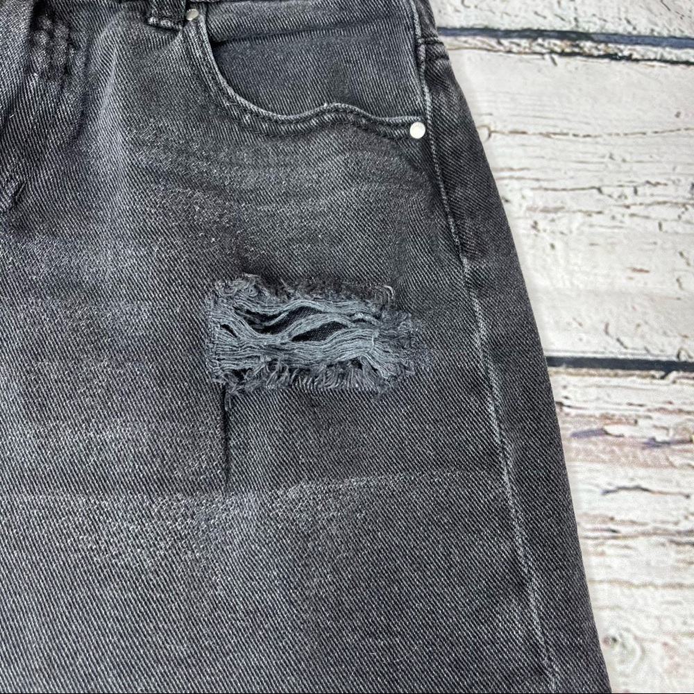 PacSun Denim Raw Hem A Line Mini Skirt Size 25 - Picture 6 of 7